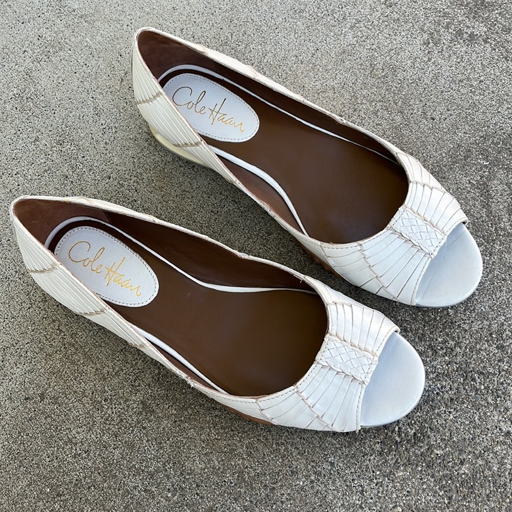 COLE HAAN Air Bria Open Toe Huaraches Ivory Size 7.5